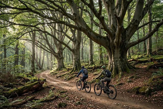 Foresta Umbra in mountain bike ed e-bike: percorsi e consigli